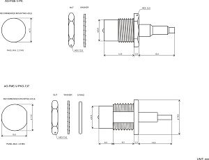 FME Plug bulkhead with O-ring for cable 1.37